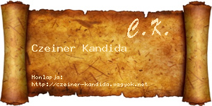 Czeiner Kandida névjegykártya